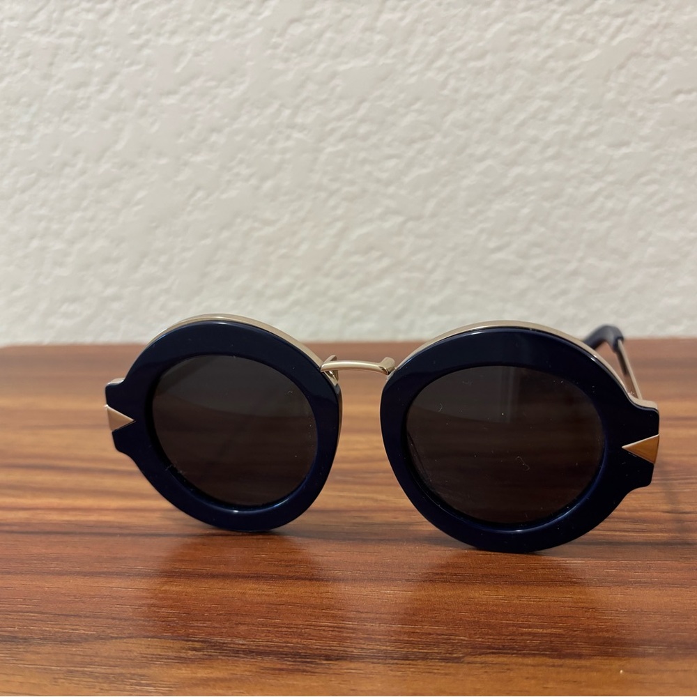 Karen Walker Maze sunglasses in navy/gold